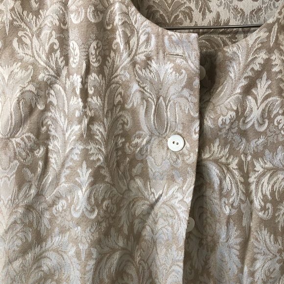 VTG CDG Womens Avant Garde Vest & Pants Suit in Tan & Cream - Size Large/8 - Picture 2 of 11